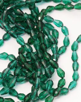 Glass teardrop beads Emerald