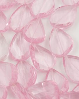 Teardrop Glass Pendant 30x40mm pink