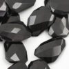 Irregular Faceted Glass Bead black opaque