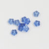 Pressed glass flower shape 8x3mm Blue