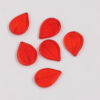 Leaf shape glass beads 18x13mm Red