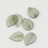 Leaf shape glass beads 18x13mm Sage green