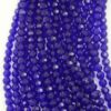 Faceted round glass beads 8mm. Sold per string approx. 42 beads