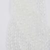 Faceted round glass bead 8mm clear