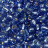Silver lined Seed beads size 6 blue
