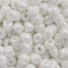 Seed beads size 6 White Pearly Opaque