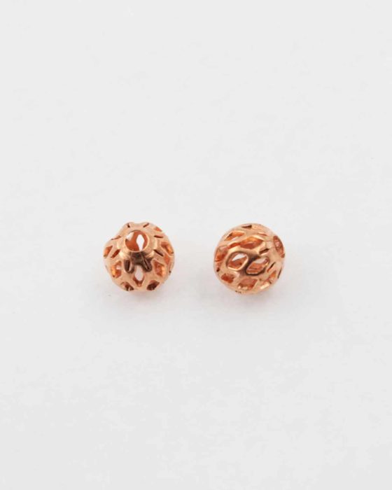 Small filigree bead, 6mm. Sold per pack of 20