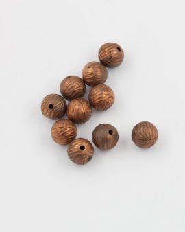 round metal bead 9mm rose copper