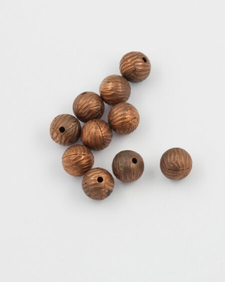 round metal bead 9mm rose copper