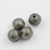 round metal beads 18mm antique silver