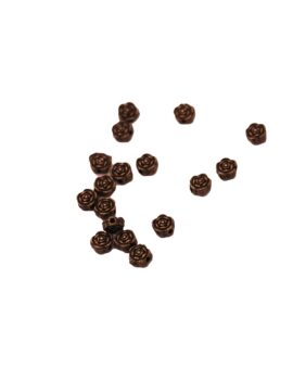338-500 Flower beads 4x6mm Antique brass