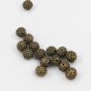 round granulated bead 10mm antique brass