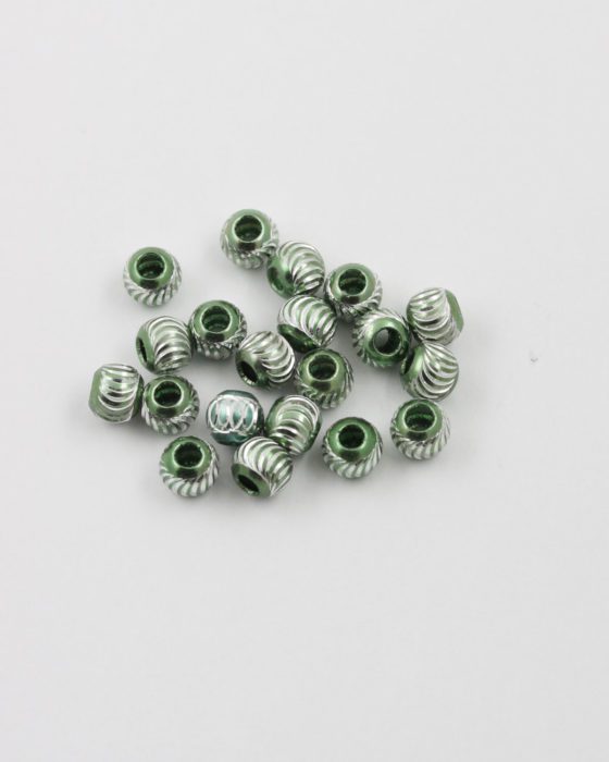 aluminium bead 6mm olive