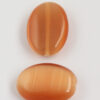 oval cat's eyes bead 40x28mm Apricot