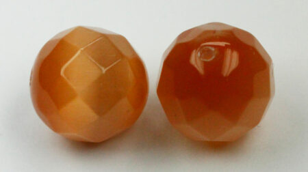 16 mm cat's eyes Faceted round beads - Sold per pack of 10 beads