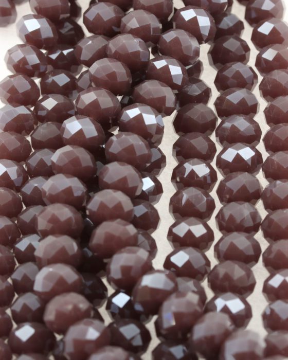 Bead, crystal faceted rondelle opaque , 9 x 12 mm. Sold per strand of approx. 36 beads