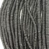 small disc shape beads 2x4mm black opaque