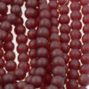 Bead, glass round cut & polished frosted matt, 8 mm. Sold per strand of approx.45 beads