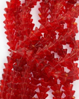 glass cone flower cap red