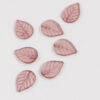Leaf shape glass beads 18x13mm Pink