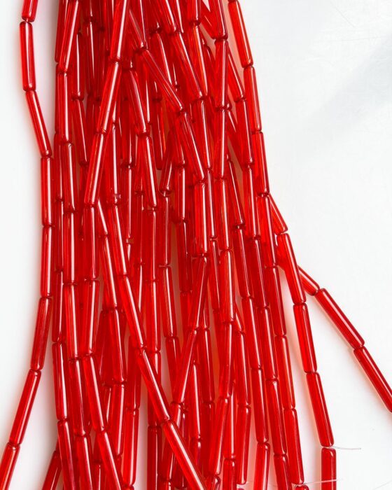 Glass tube 6x30mm Red