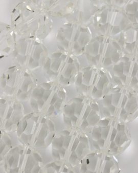 glass round faceted beads 20mm clear