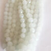 faceted round beads 12mm jade white