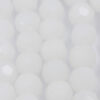 glass round faceted beads 20mm white