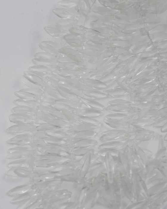 Drop shape glass bead clear