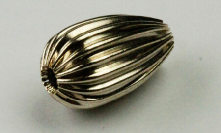 13 x 8 mm Metal teardrop hollow beads - Sold per pack of 20 beads