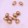 oval acrylic plated beads 8x10mm Gold