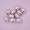 oval acrylic plated beads 8x10mm Silver