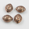 almond shape bead antique copper