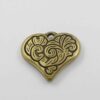 Heart pendant acrylic plated gold NZ