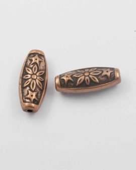 Small oval acrylic plated bead copper NZ