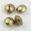 faceted donut shape bead antique brass coating