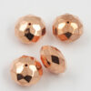 faceted donut shape bead copper coating