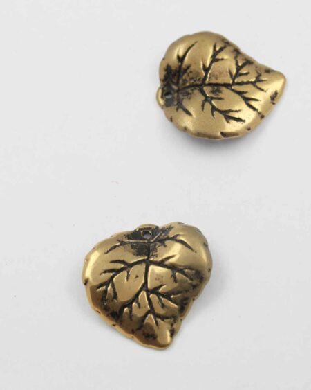 Leaf acrylic plated bead gold NZ