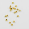 Sand jet round metal bead 4mm gold