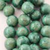 Round resin beads 20mm Green