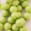 Round resin beads 20mm lime