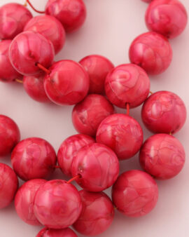 Round resin beads 20mm Pink