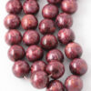 Round resin beads 16mm Marroon