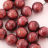 Round resin beads 20mm Marroon