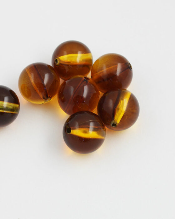 Round Resin Beads 17mm Amber