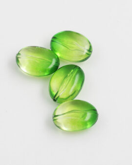 Oval resin beads 22x16mm Lime