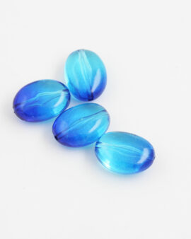 Oval resin beads 22x16mm Aqua