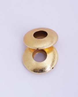 Round disc with centre hole 30mm gold