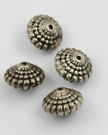 brass bicone bead antique silver