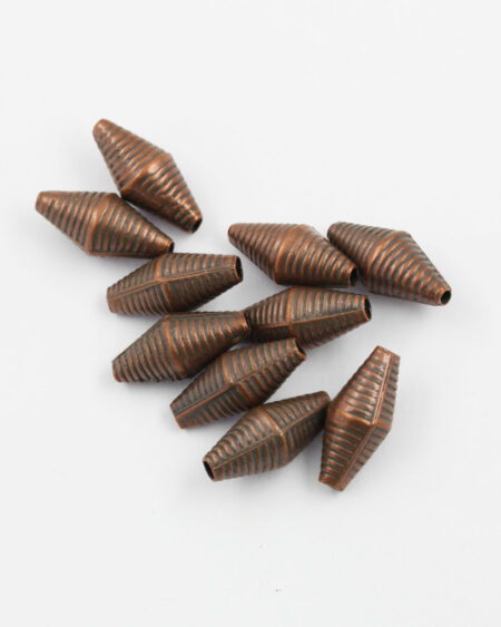 bicone brass bead antique copper